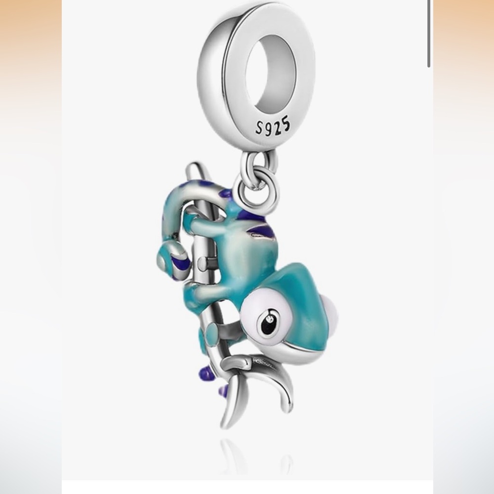 925 Chameleon Bracelet Charm-Fir Pandora & Most Other Charm Bracelets